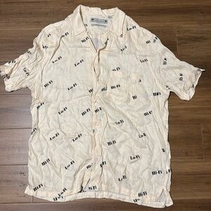 All Saints Men’s Button short sleeve shirt (SZ M)